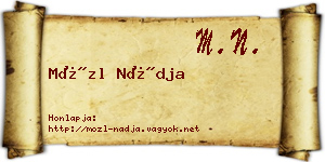 Mözl Nádja névjegykártya